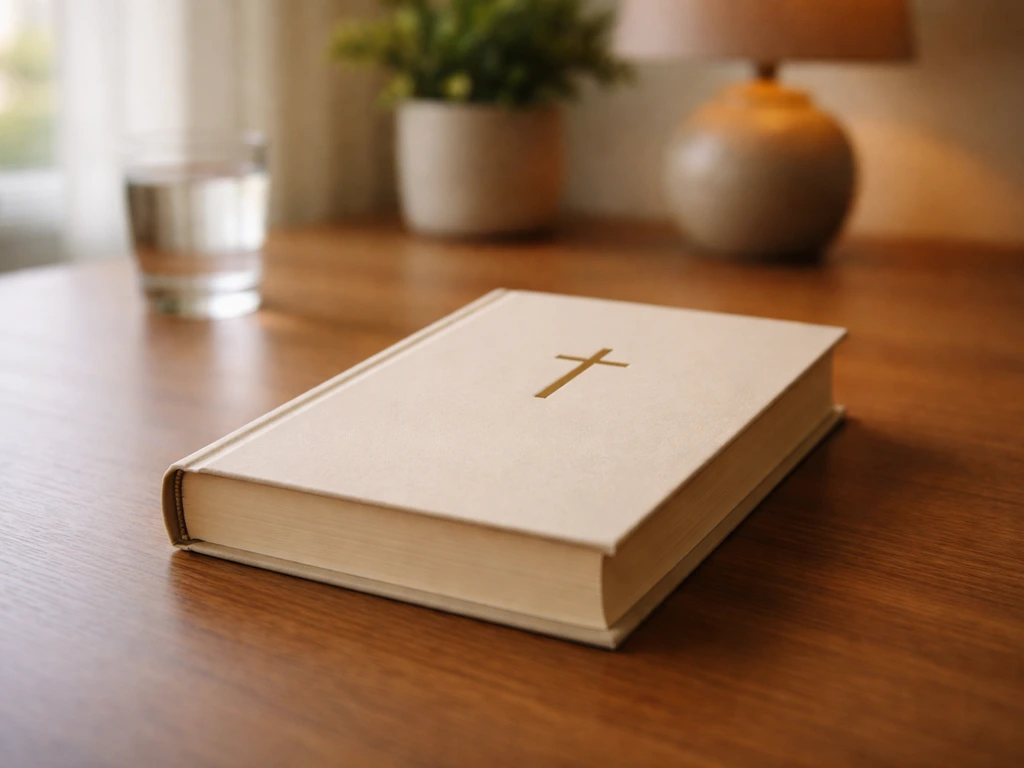 Minimal photo of a bestselling-style book on a desk with warm light, evoking book royalties