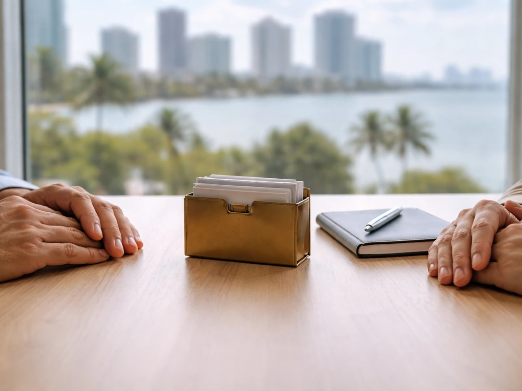 Two anonymous hands on a desk with business documents, symbolizing couple co-ownership in an LLC.