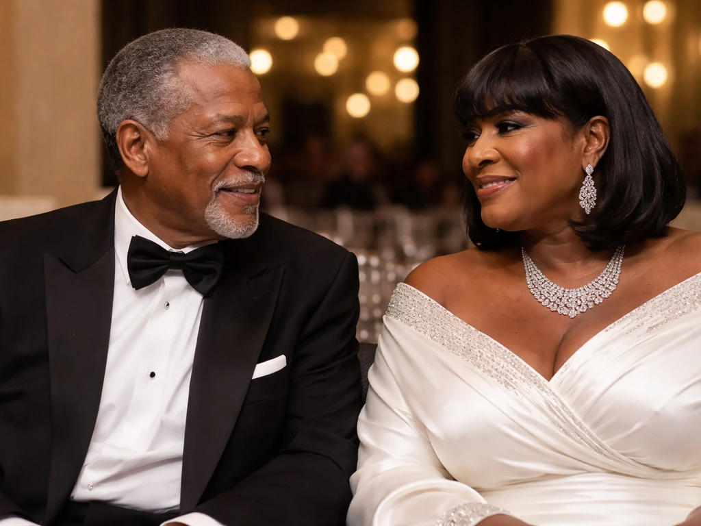 Armstead Edwards and Patti LaBelle seated together at a quiet public event, candid and respectful.