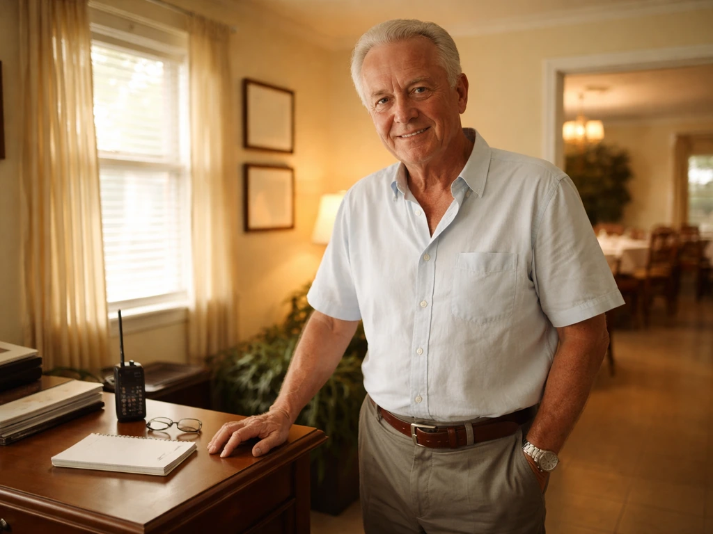 Man in a simple restaurant office setting, suggesting the founder of a Florida-Cuban eatery