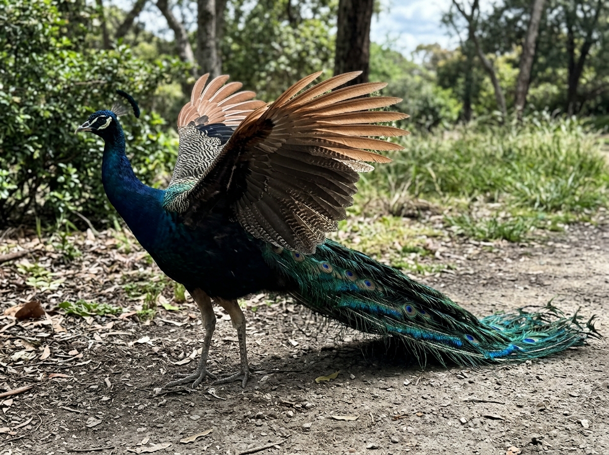 Illustration of quick direct answer: yes, a peacock is absolutely a bird
