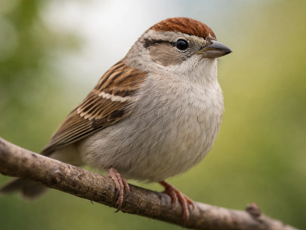 Close-up of a small songbird perched outdoors, showing clear feathers and a beak in natural light.