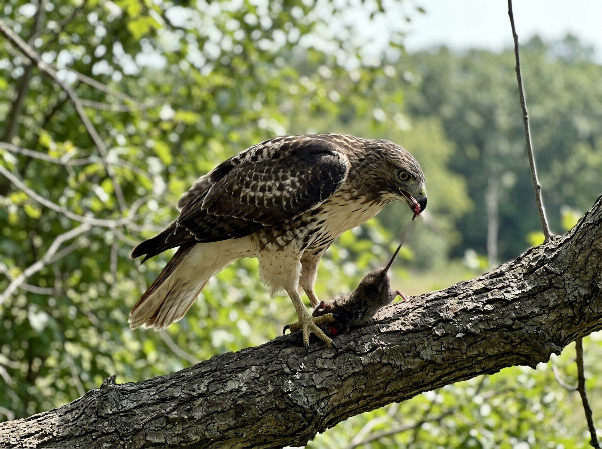 Field ID checklist cues: hooked beak vs straight beak in one scene