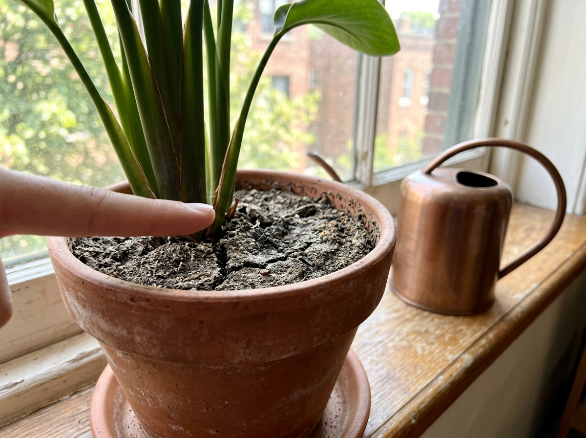 Side-by-side leaf shapes of bird of paradise and banana for comparison