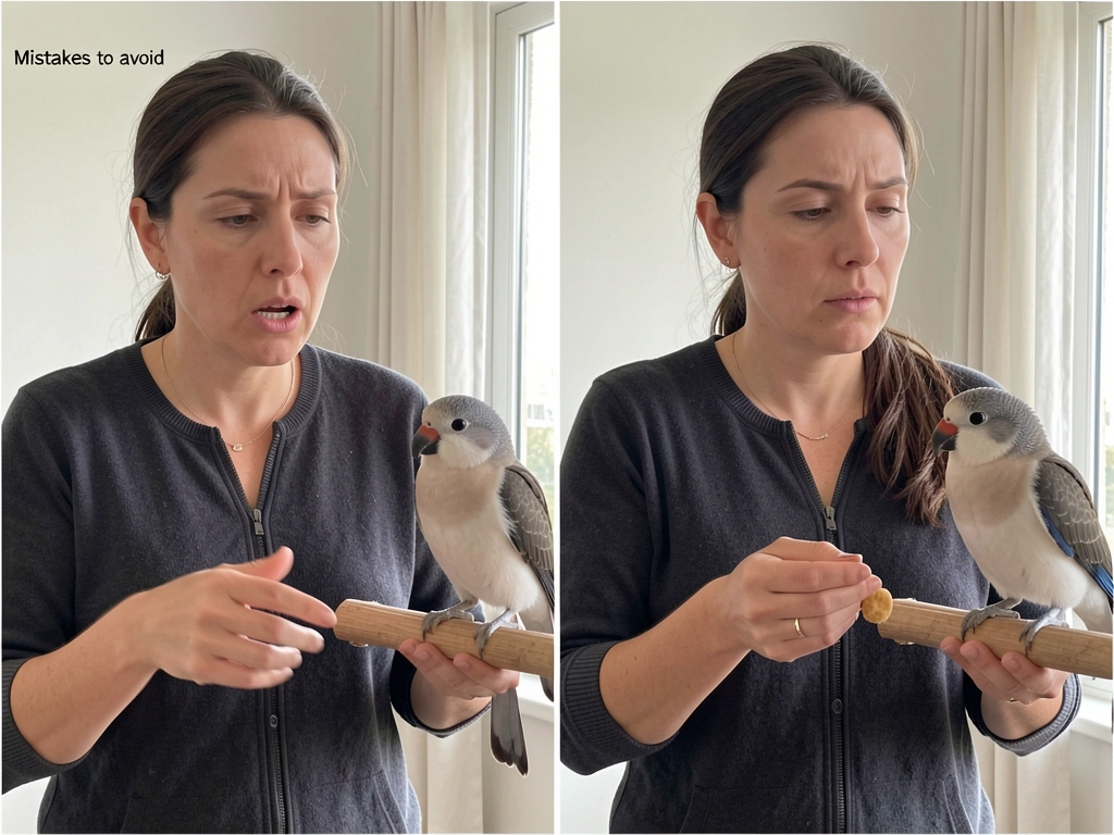 Before/after moment showing confusion from command-like tone vs positive name pairing.