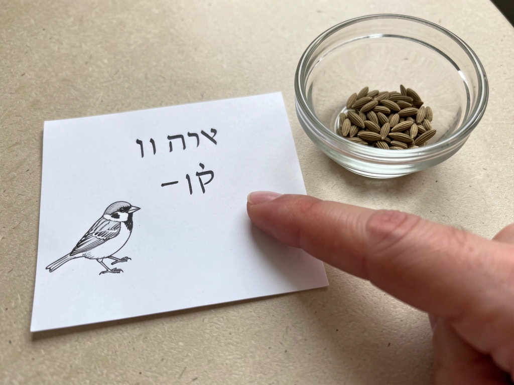 Magnifying glass comparing diminutive forms for Birdie and Bird