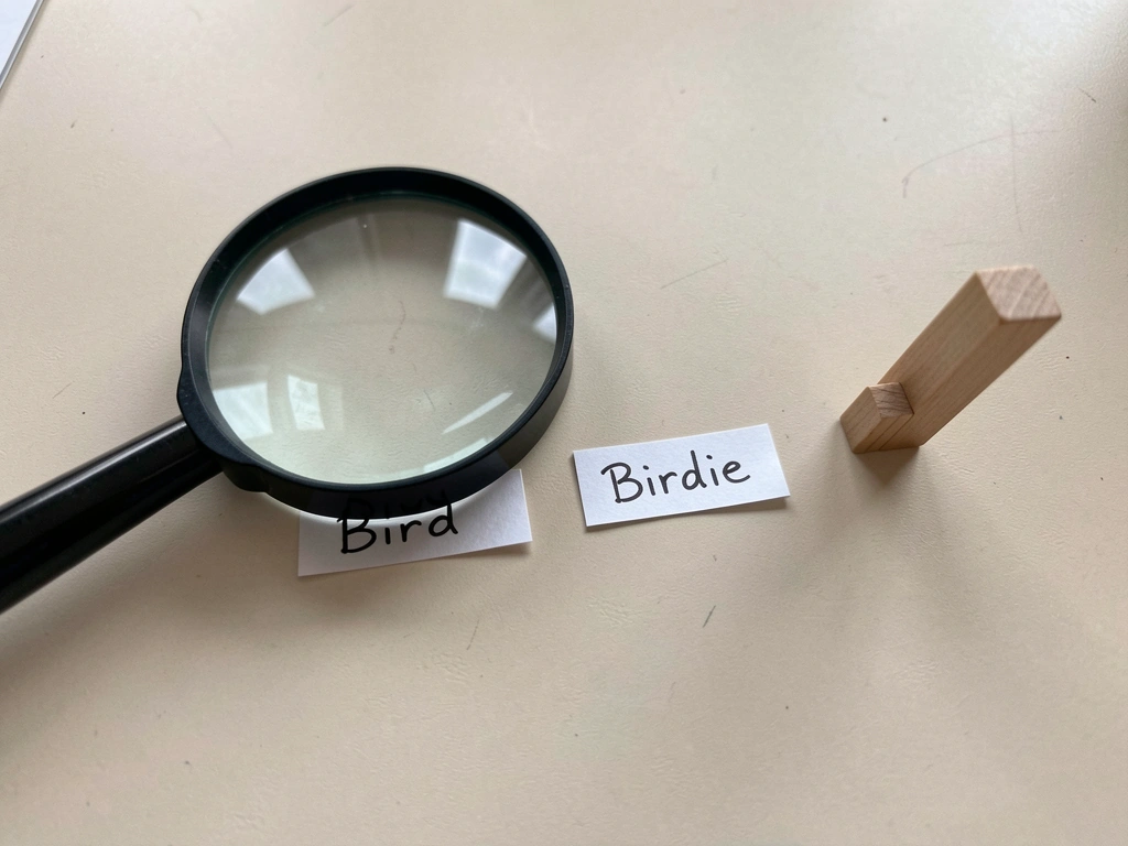 Close-up of Hebrew letters and a bird root concept for Zipporah/tsipora