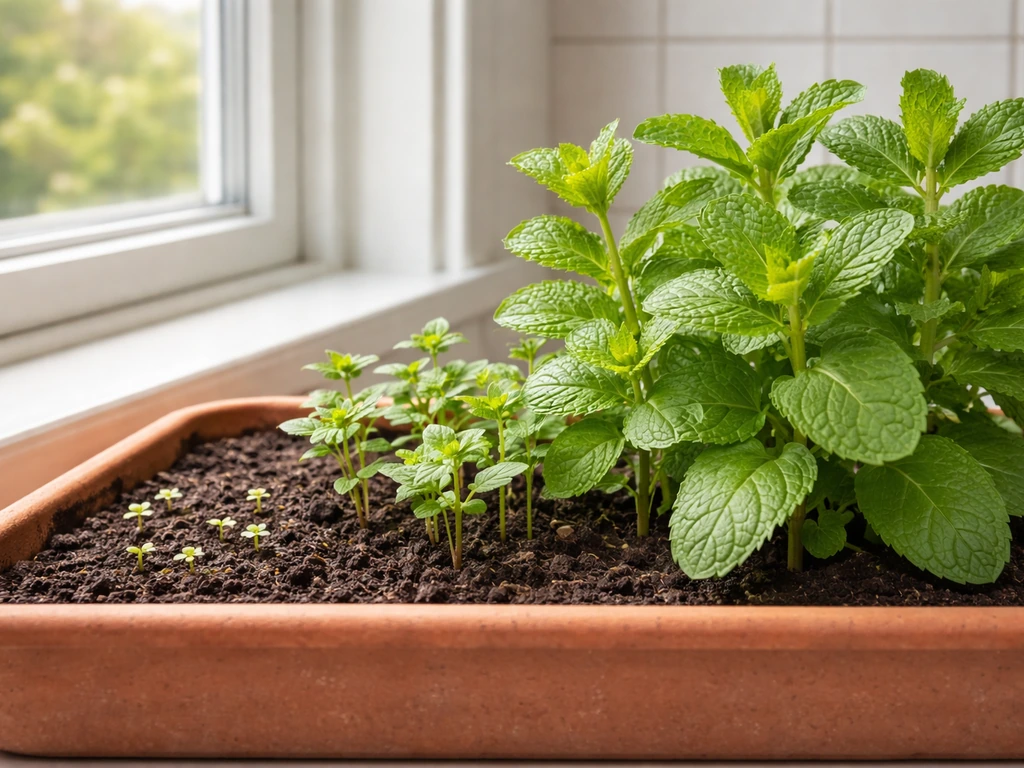 how long does mint take to grow from seeds