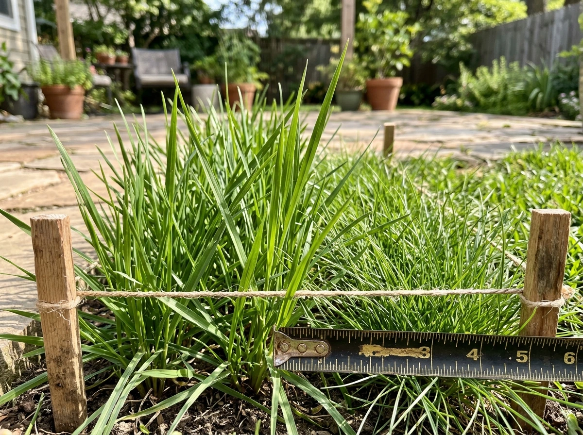 Tall vs fine fescue side-by-side showing clear height and texture differences