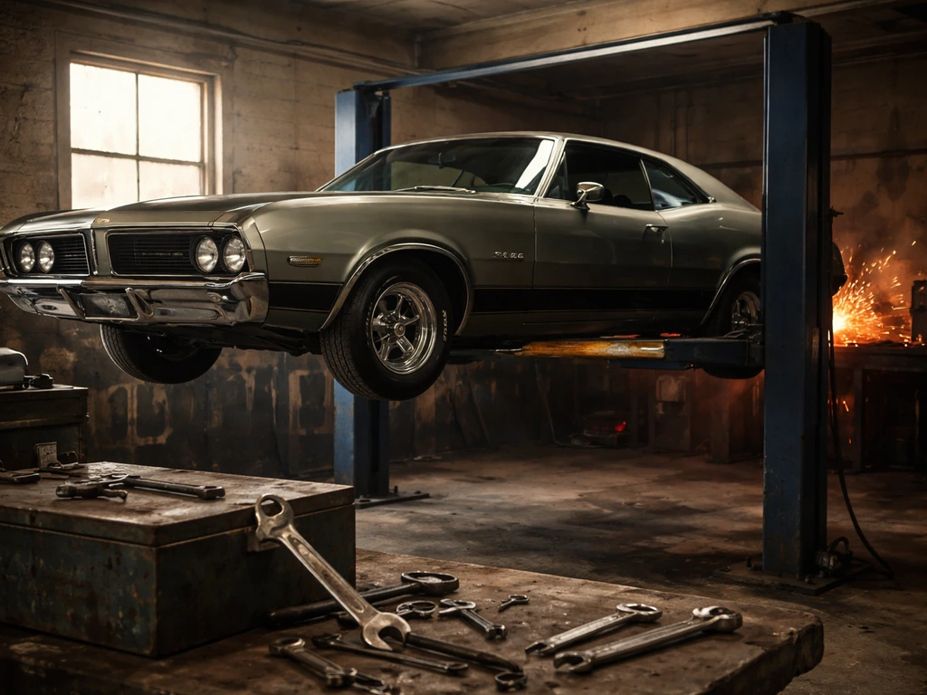 Canadian car restoration workshop scene symbolizing a reality TV automotive restorer and net worth interest
