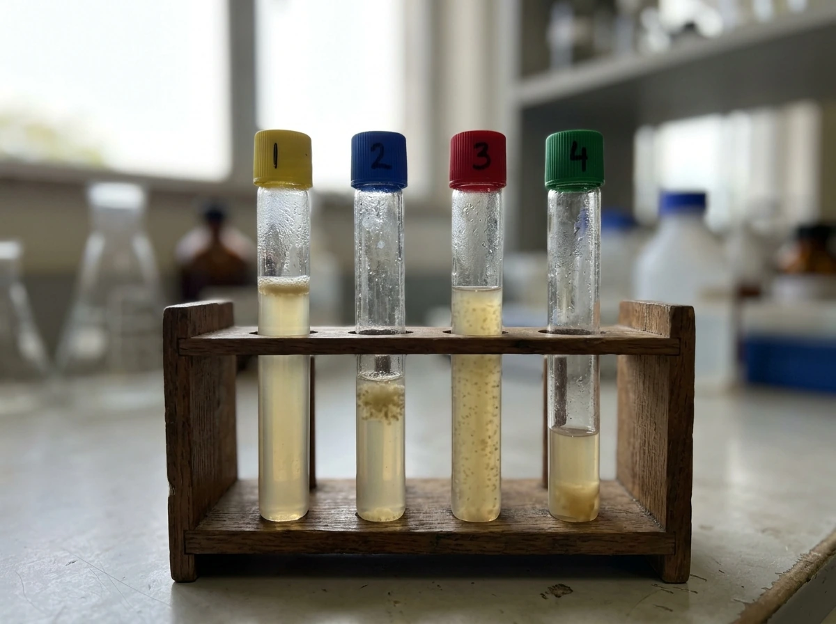 Side-by-side comparison of oxygen-requiring growth patterns