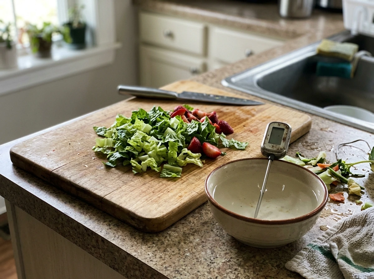 Bacteria-friendly food environment: raw produce in the danger zone setup