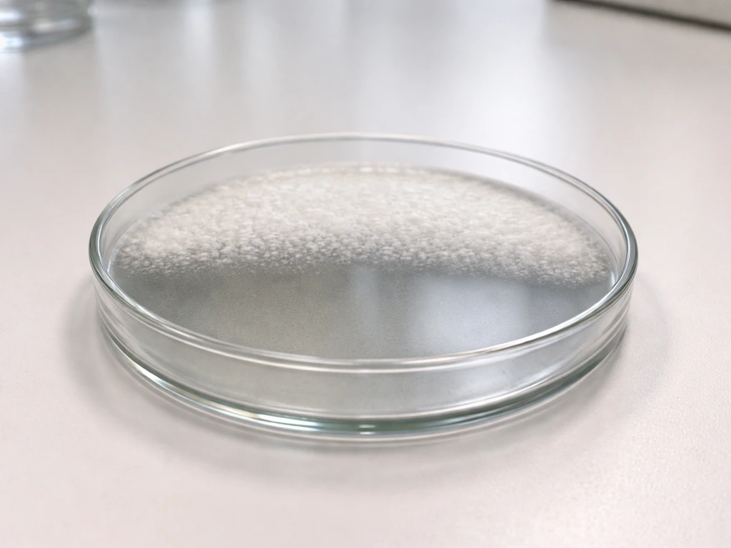 Laboratory Petri dish showing bacterial growth confined to the oxygenated region of a gradient.
