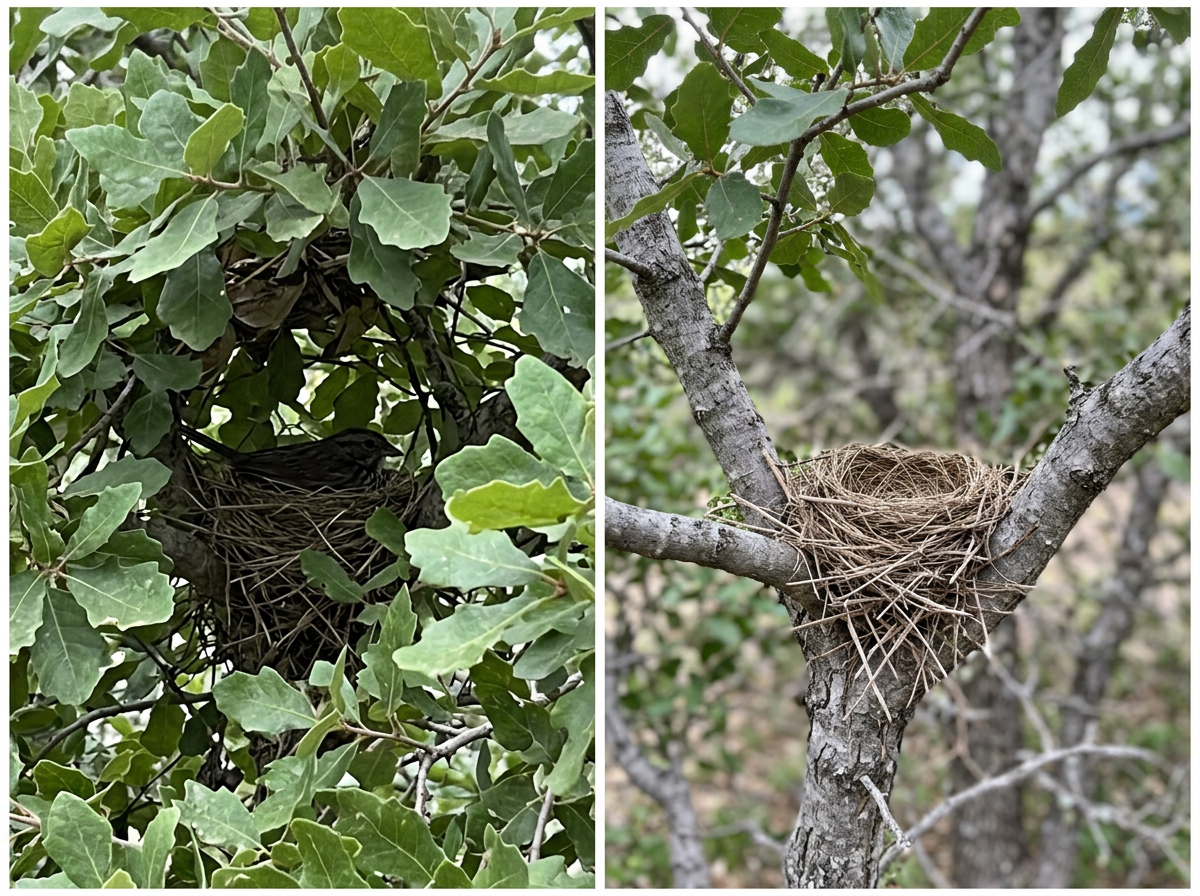 Comparison of concealed versus exposed nesting spots affecting predator visibility