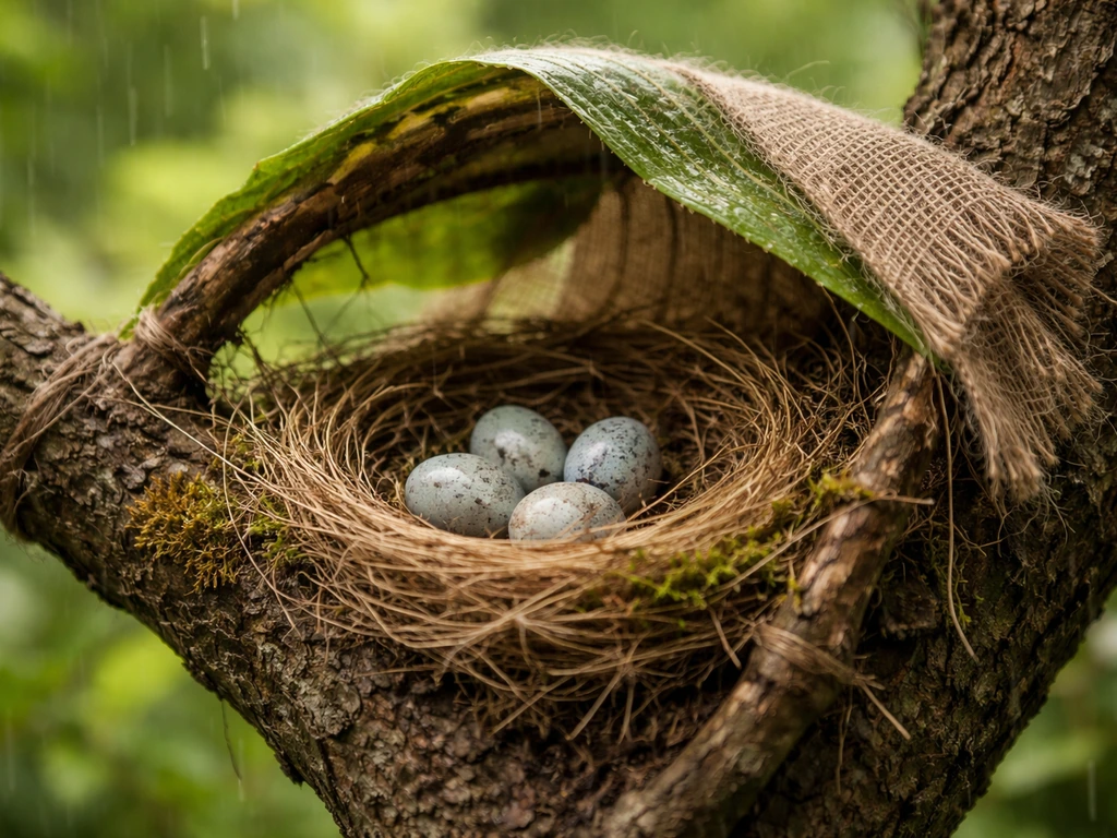 how to protect bird nest from rain