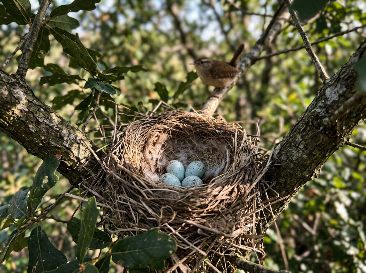 Careful check of eggs without touching the nest