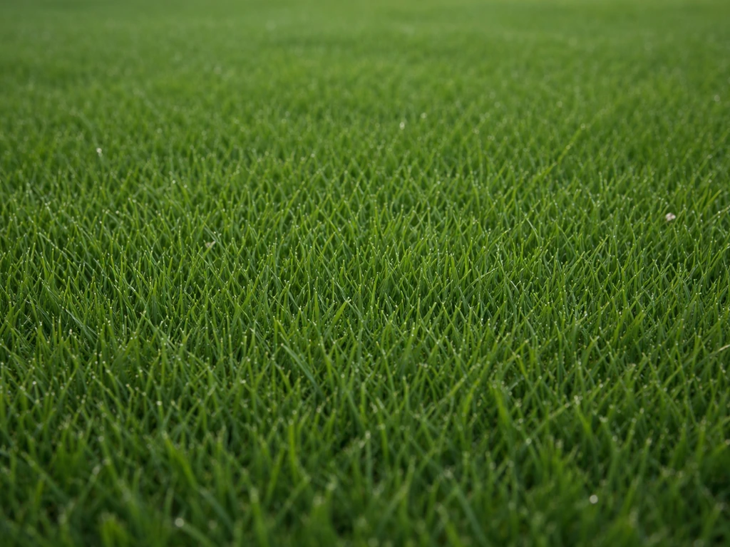 Vue rapprochée d’un gazon d’ornement dense au feuillage fin, formant un tapis homogène et esthétique.