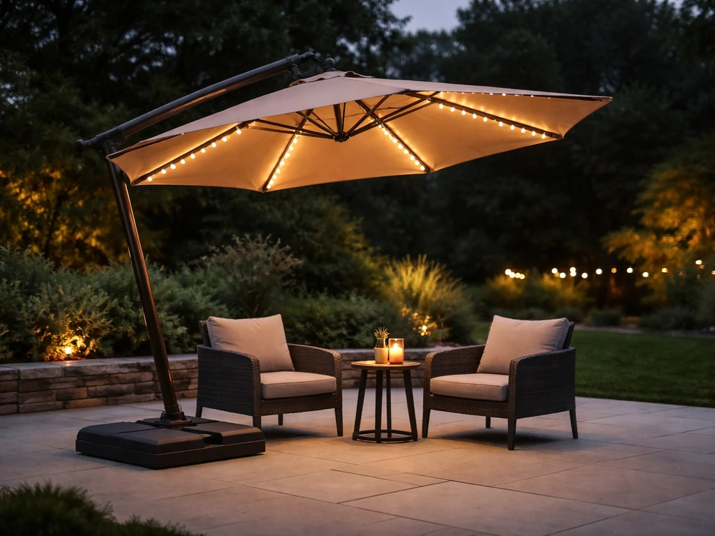 best patio umbrellas with lights