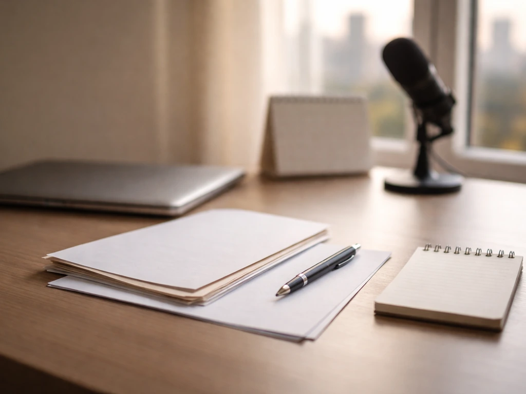 Office desk with a notepad, coffee, and two blurred documents suggesting changing net-worth estimates over time.