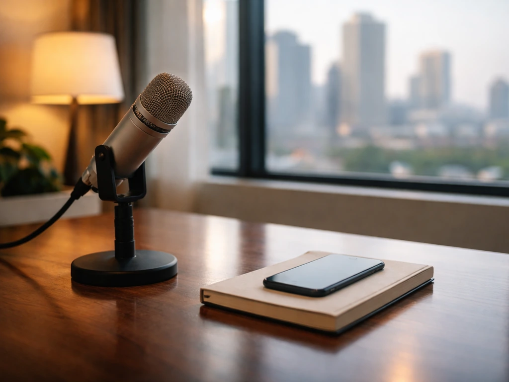 Minimal media-and-finance office scene symbolizing distinguishing a specific public figure