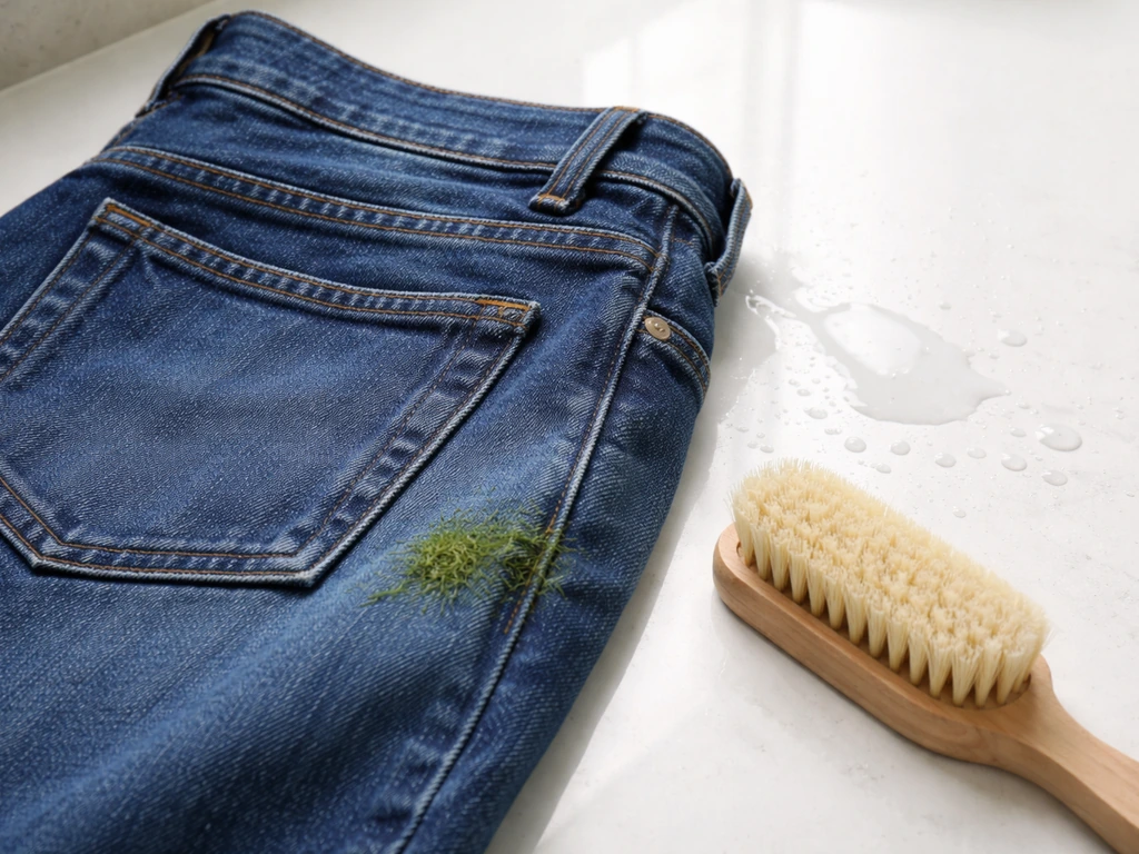 Taches herbe sur jean : enlever sans abîmer la couleur