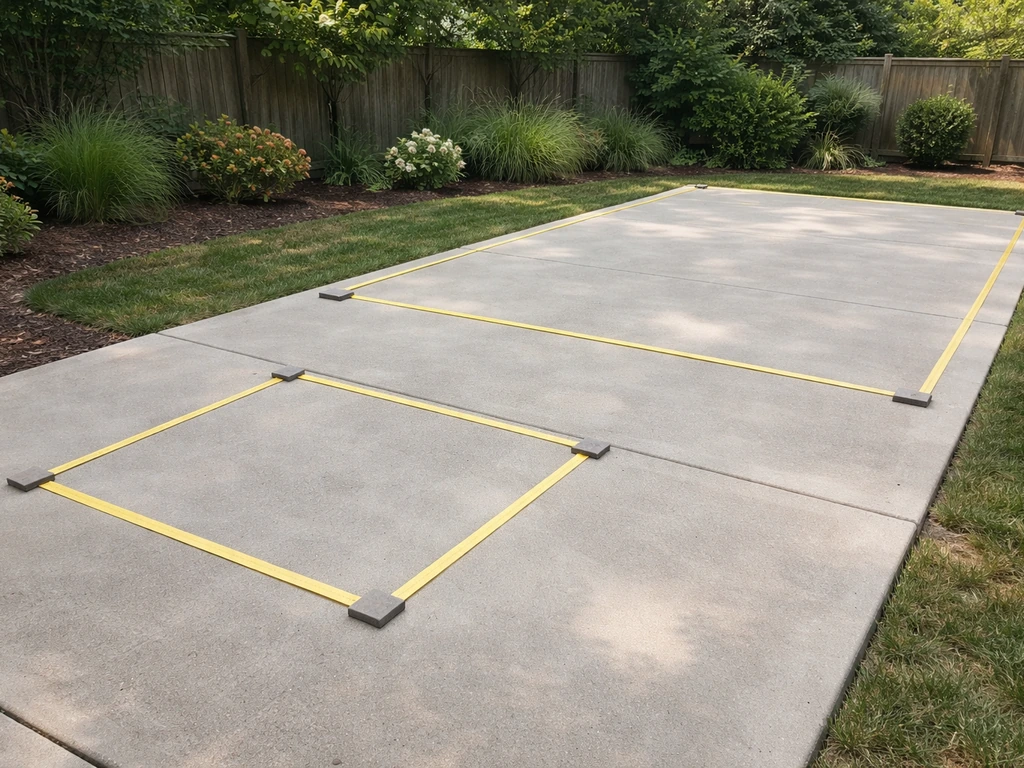 Minimal patio scene with clear 10x10 and 12x20 ground-floor dimension markers showing larger area for cost