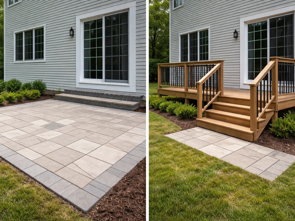 Cost of Patio vs Deck: Installed Price Guide by Size