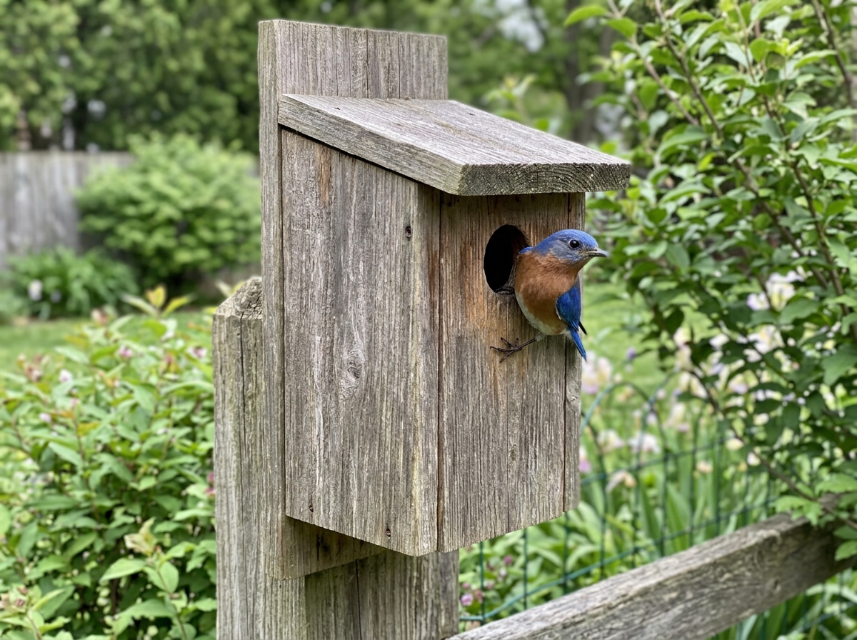 Cleaning a birdhouse interior after the nesting season