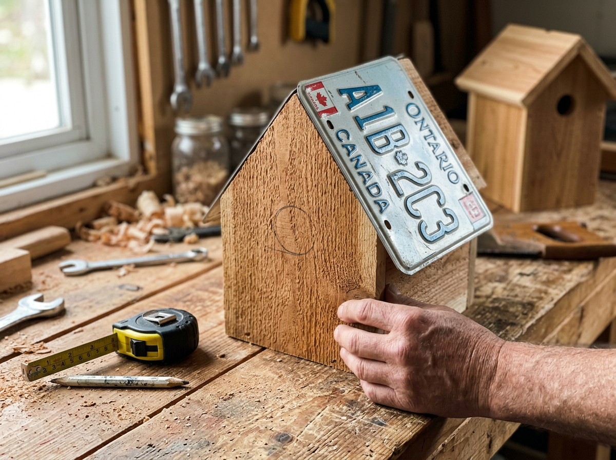 bird house license plate
