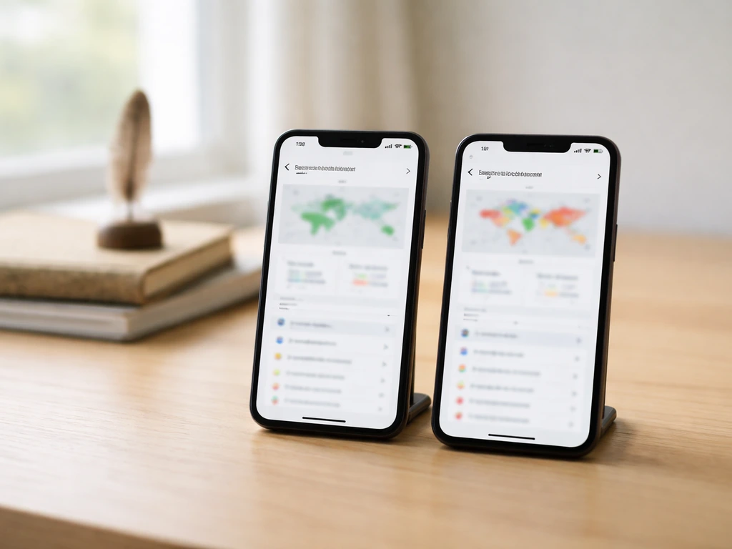 Two smartphones on a desk showing blurred outbreak dashboards, illustrating where to check bird flu data locally.