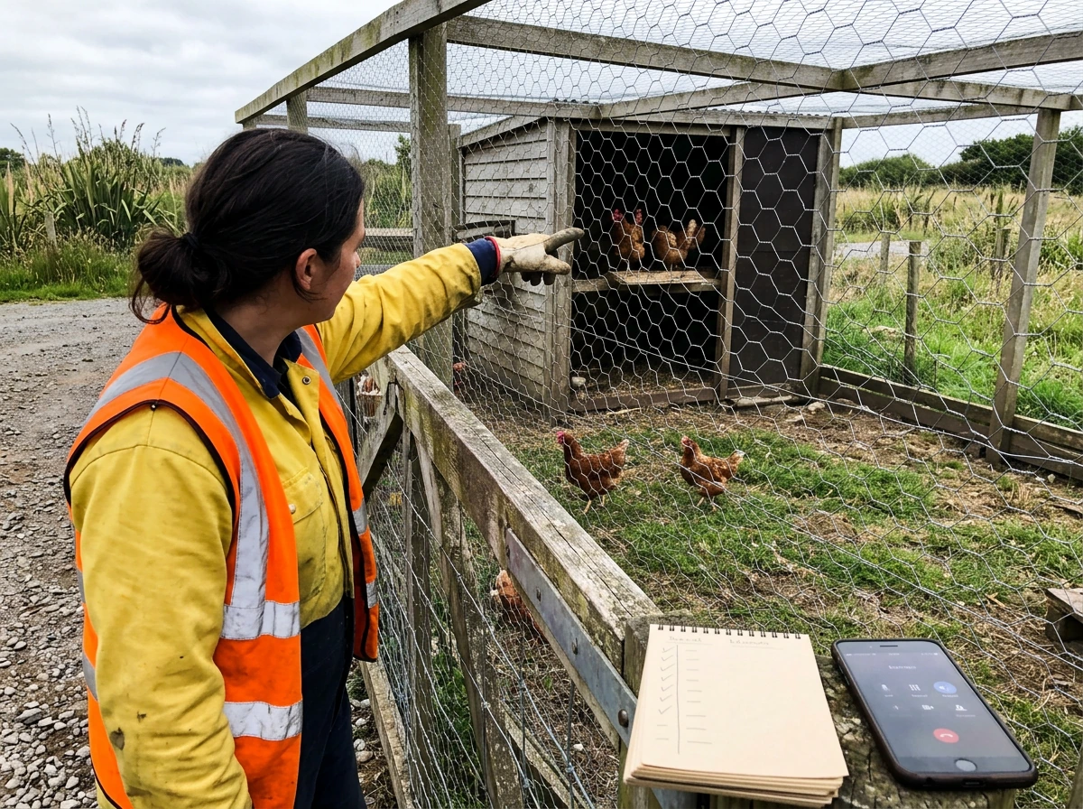 Person preparing notes and calling to report suspected bird flu