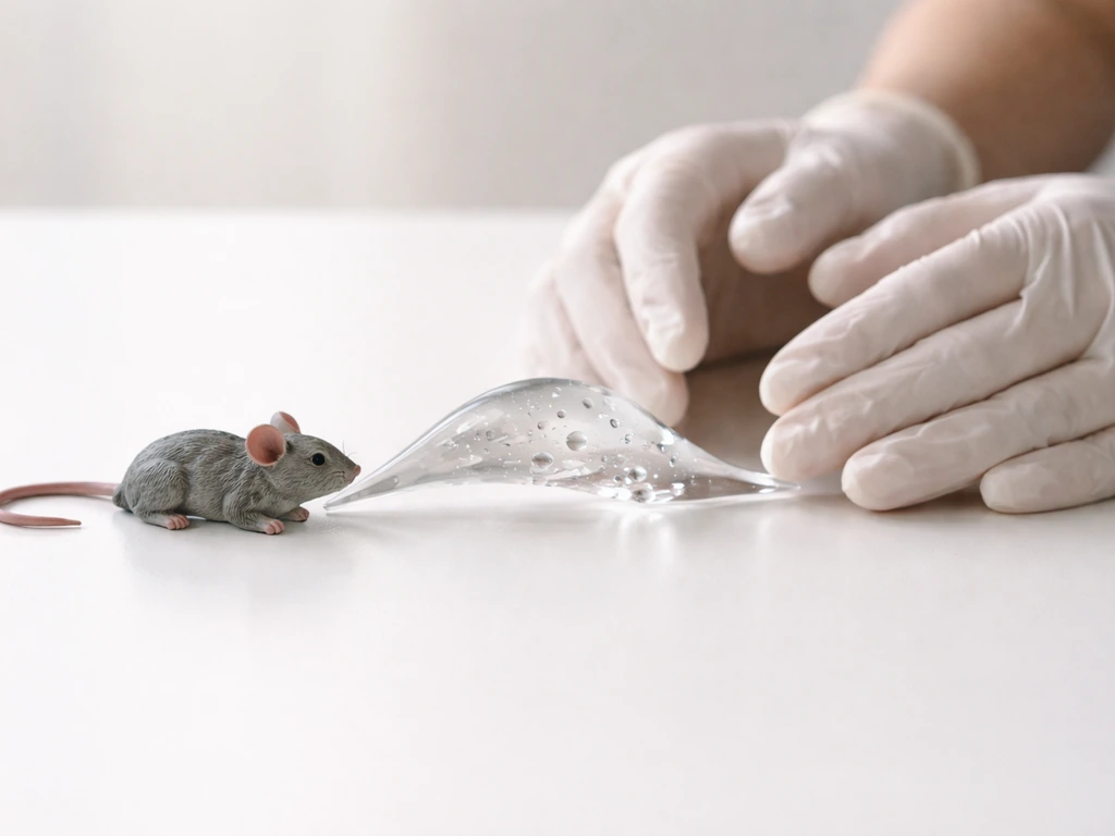 Gloved hands near an animal figurine with a clear bridging barrier to suggest animal-to-human transmission