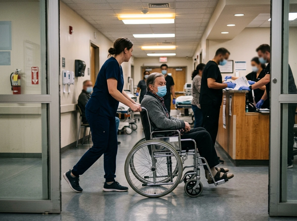 Person holding a phone during telehealth with a doctor