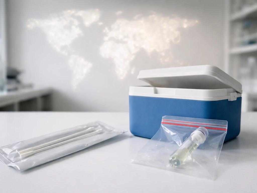Surveillance materials for bird flu monitoring with a faint world map glow in the background.