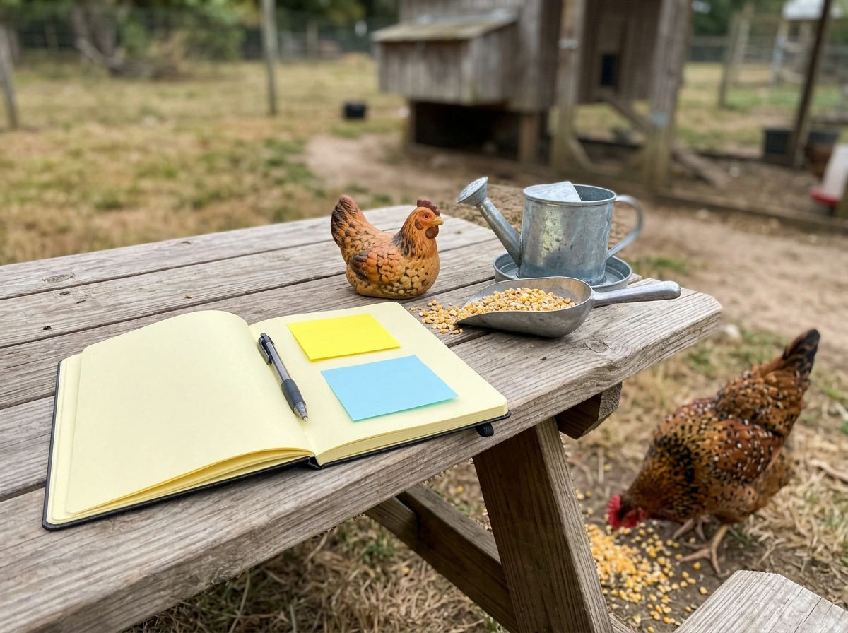 Backyard flock and a split-question-style visual of labels