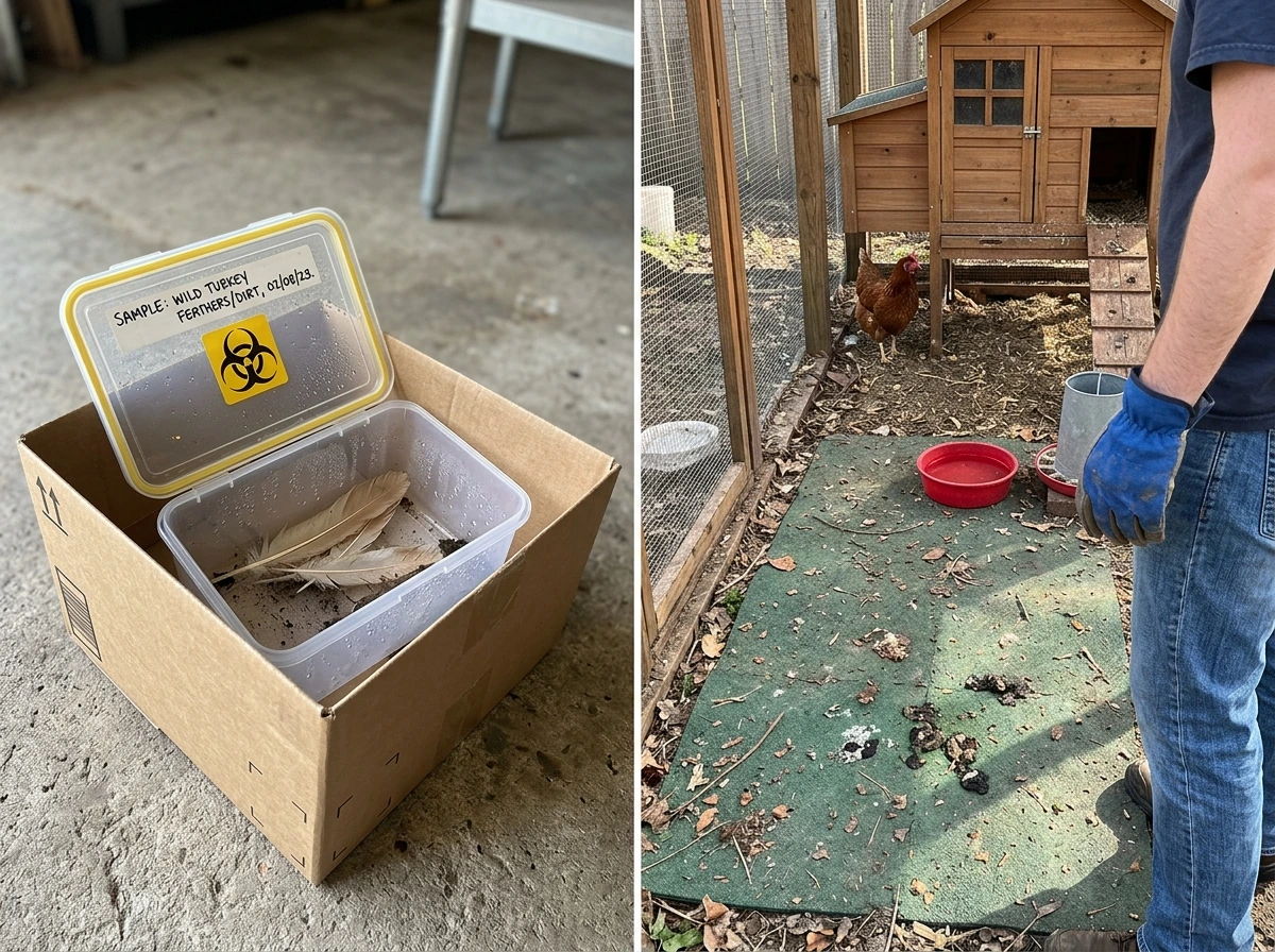 Illustration of how bird flu spreads and who is actually at risk