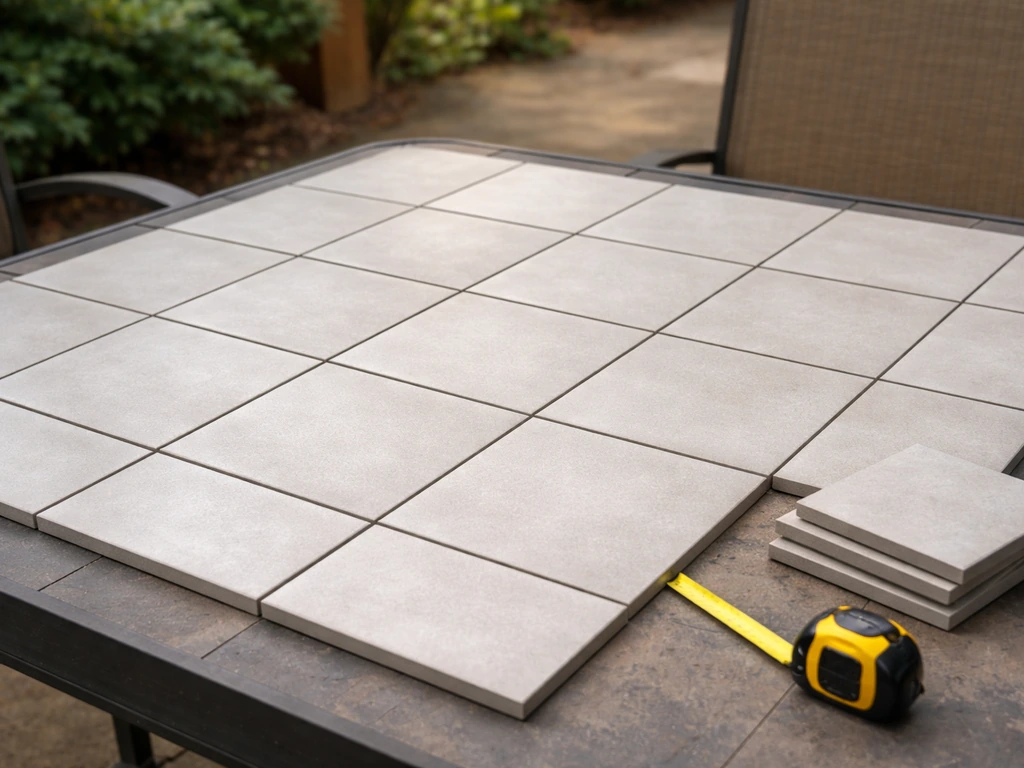patio table with tile top