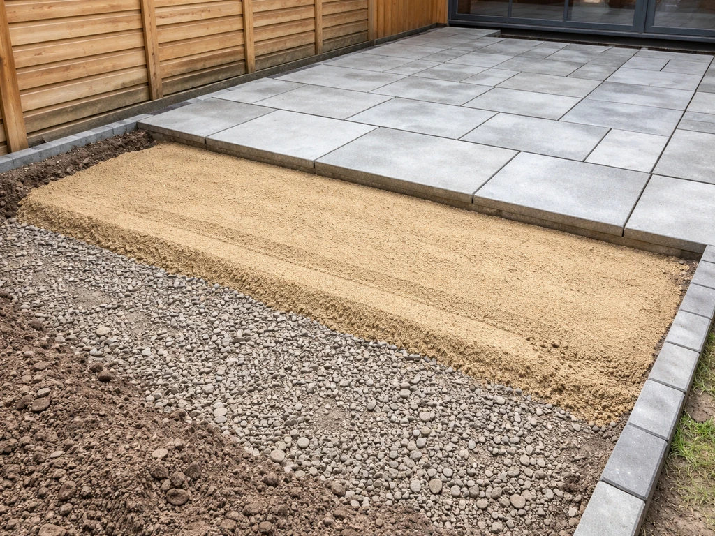 what to lay patio slabs on