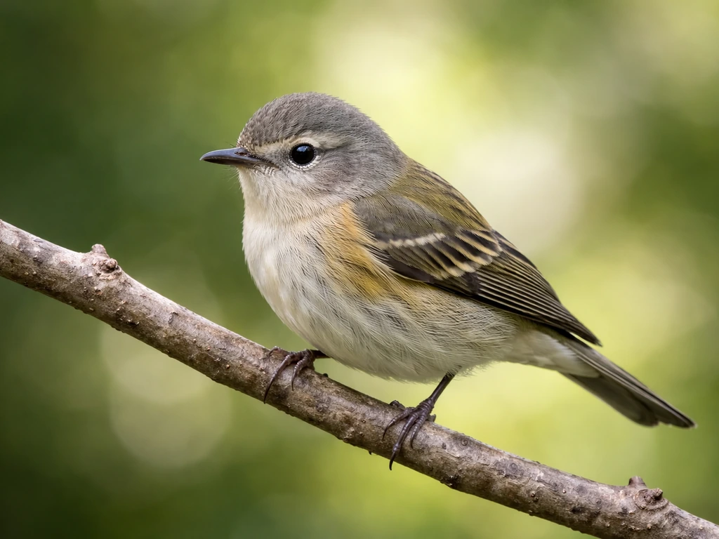 Close-up of an unfamiliar small bird perched outdoors in daylight, feathers detailed and slightly unusual.