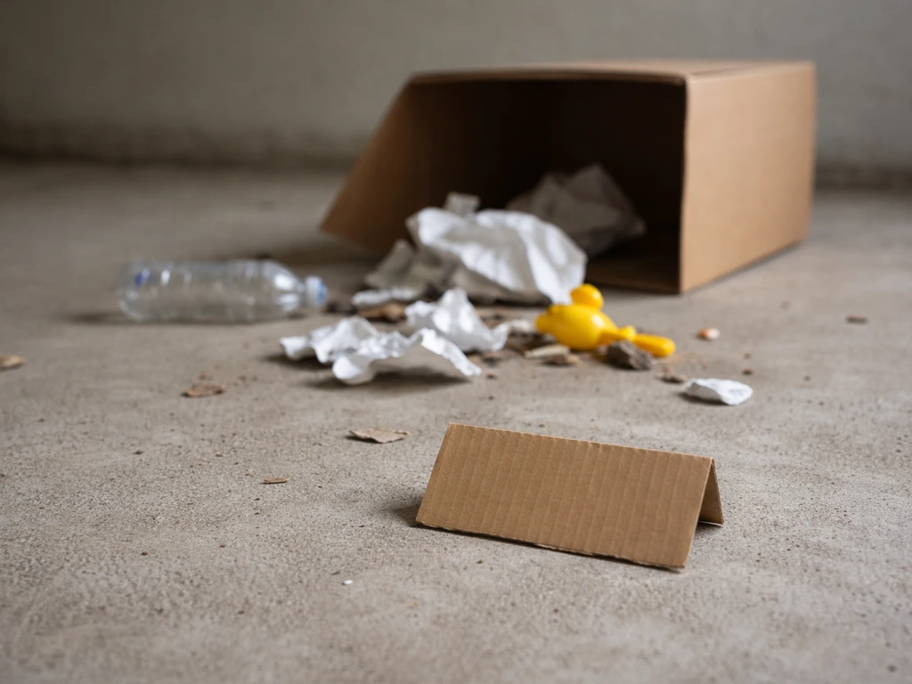 Worthless discarded junk on the floor, symbolizing the idiom “for the birds” meaning silly or worthless.
