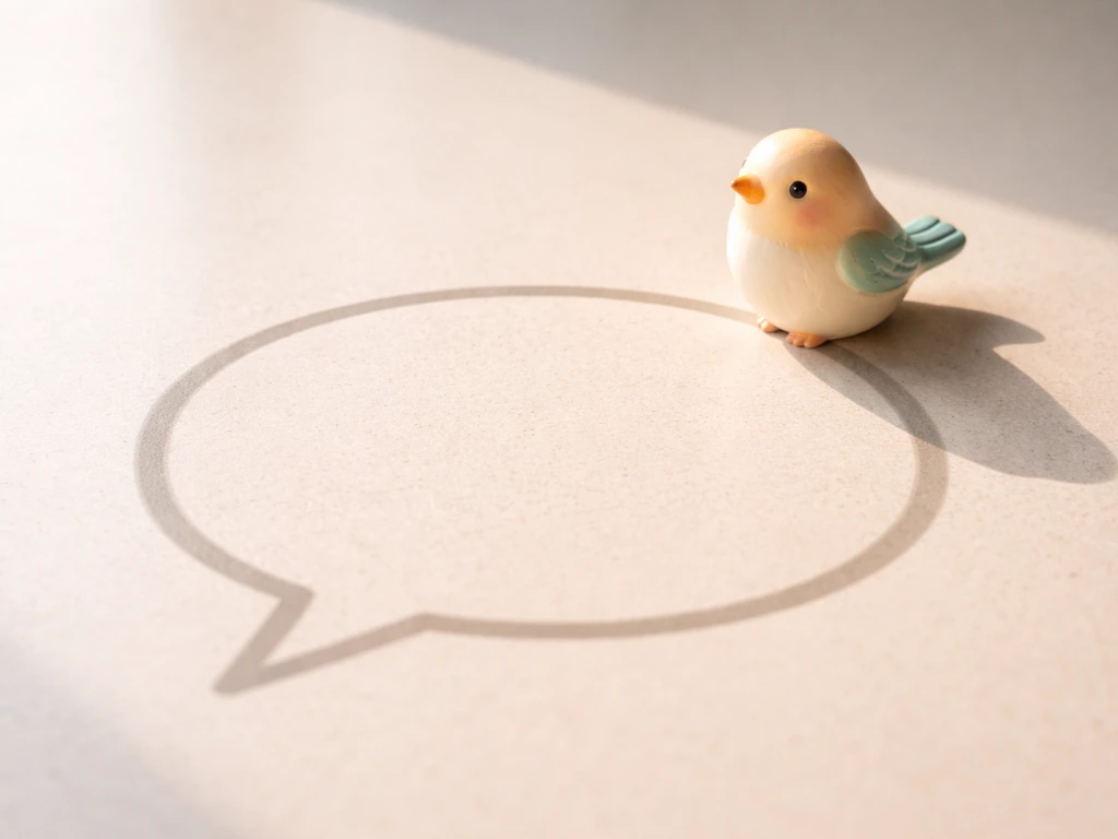Small stylized bird perched beside a speech-bubble shape, evoking Cockney rhyming slang wordplay.
