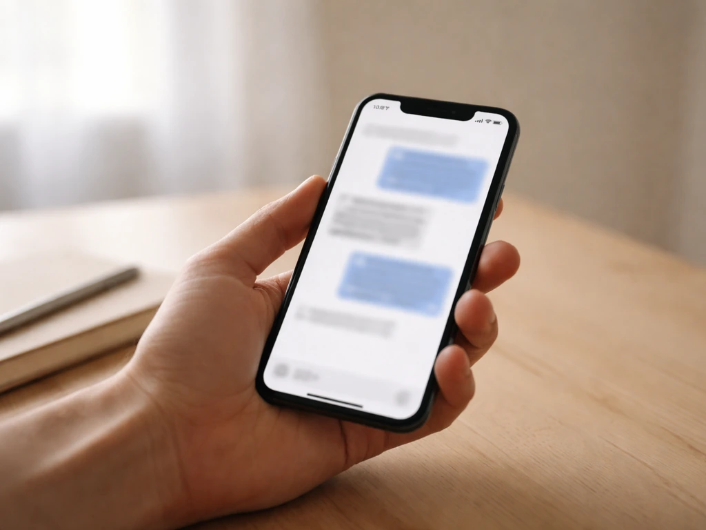 Hand holding a smartphone with blurred message, suggesting reading tone and intent in coded insults.