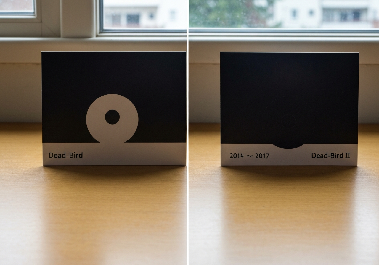 Table comparison of Dead-Bird (2014) versus Dead-Bird II (2017) releases