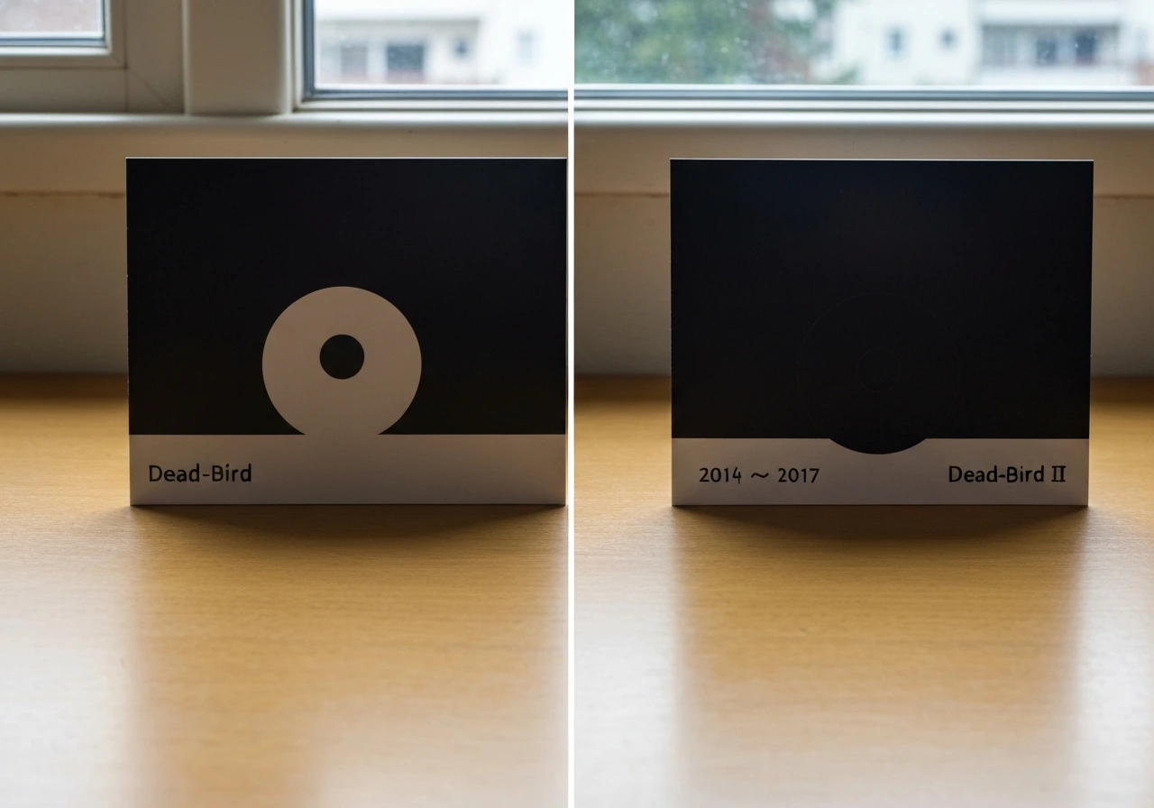 Table comparison of Dead-Bird (2014) versus Dead-Bird II (2017) releases