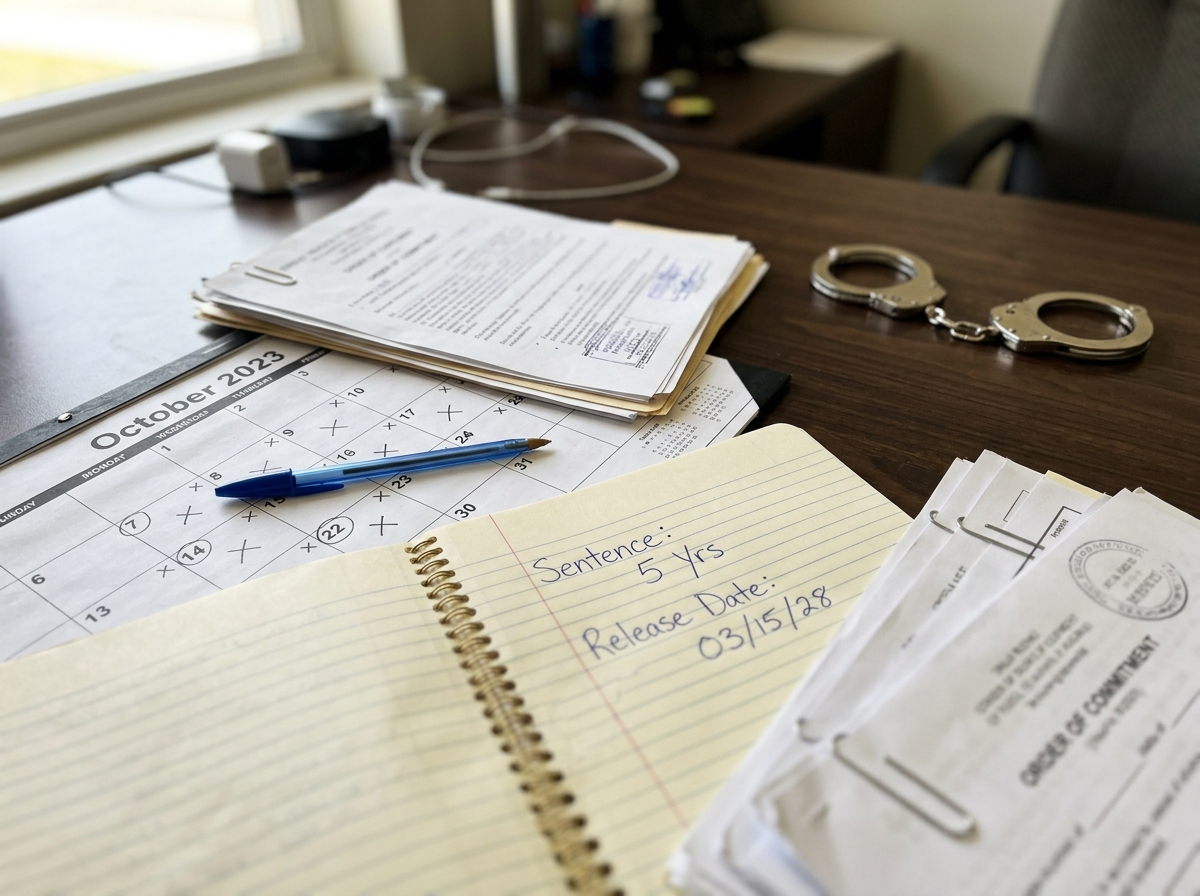 Timeline and court notes suggesting “doing bird” means serving prison time