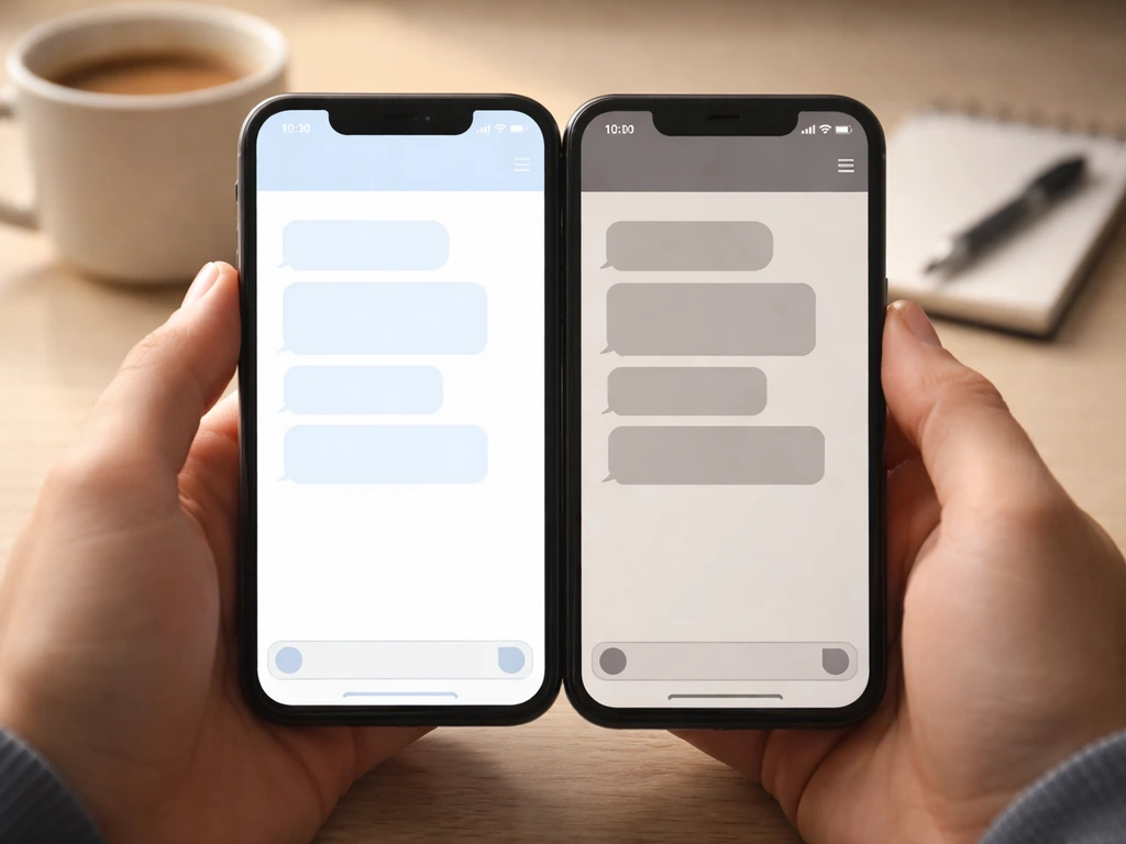 Two split-screen phone message bubbles showing a friendly compliment versus a dismissive stereotype vibe