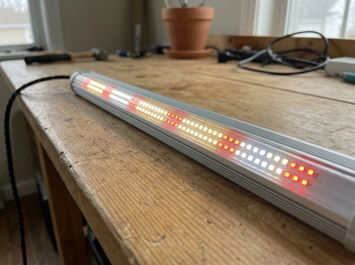 TX series bar showing warm cool and red LED mix