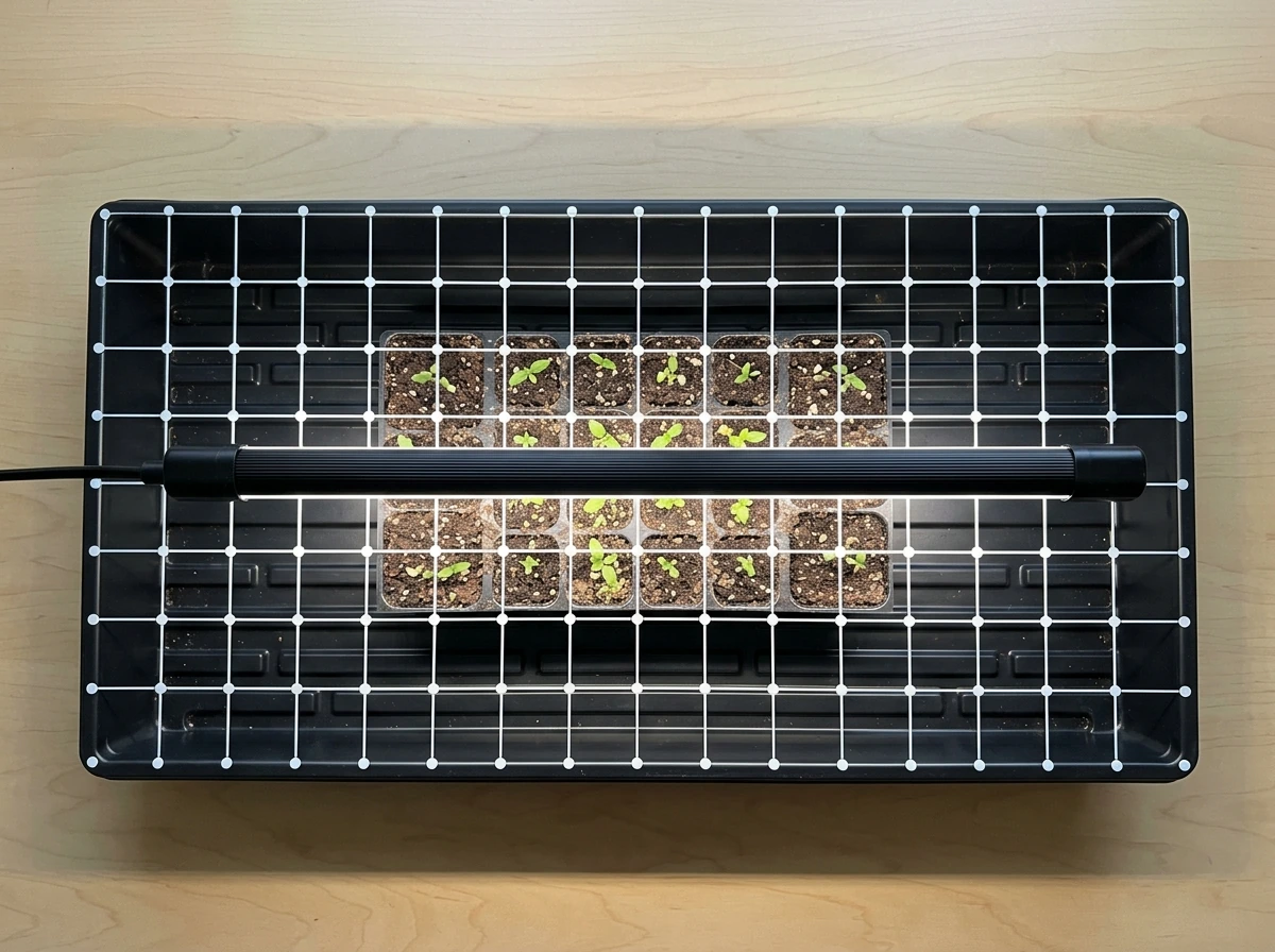 Uneven hot-strip coverage directly under a bar light