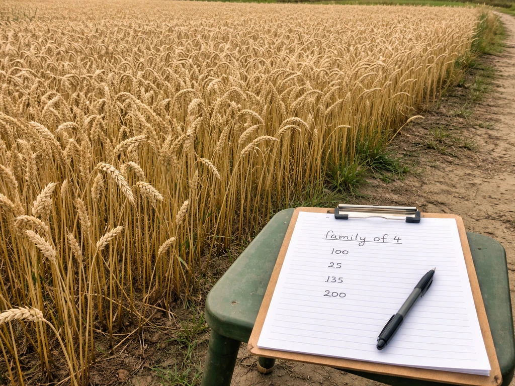 How Much Wheat to Grow for a Family of 4: Plan Your Acres
