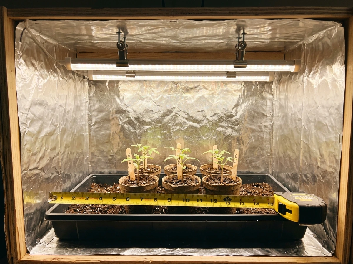 White LED bars with white/mylar reflector behind and evenly spaced mounting